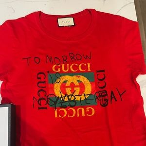 Oversized Red Gucci T-Shirt